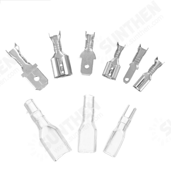 200Pcs 2.8mm/4.8mm/6.3mm Silver Terminals