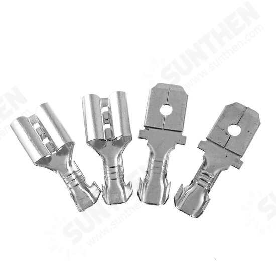 200Pcs 2.8mm/4.8mm/6.3mm Silver Terminals