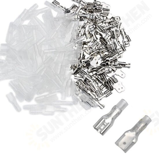 200Pcs 2.8mm/4.8mm/6.3mm Silver Terminals