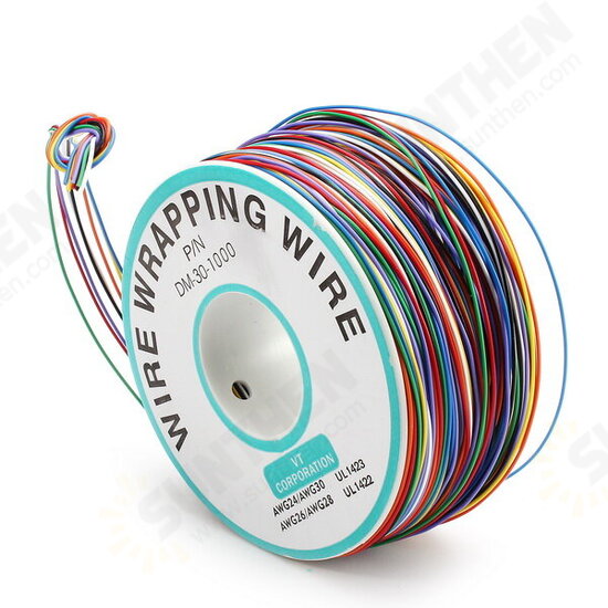 200m 0.55mm 8 Color Circuit Board Single-Core Tinned Copper Wire Jumper Cable Dupont Wire