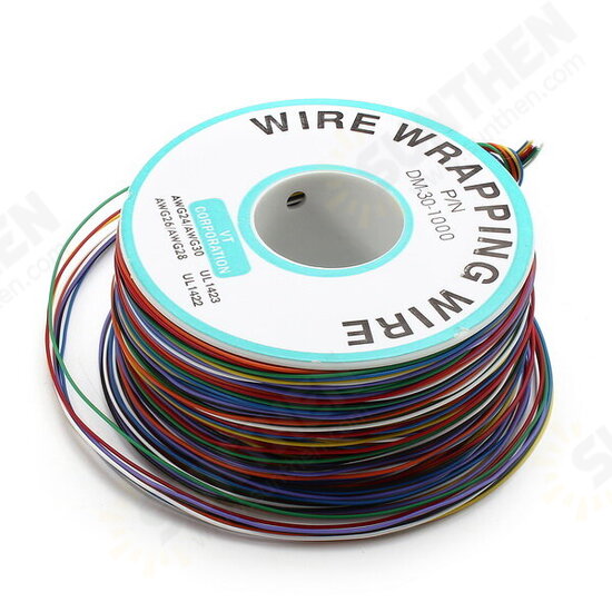 200m 0.55mm 8 Color Circuit Board Single-Core Tinned Copper Wire Jumper Cable Dupont Wire