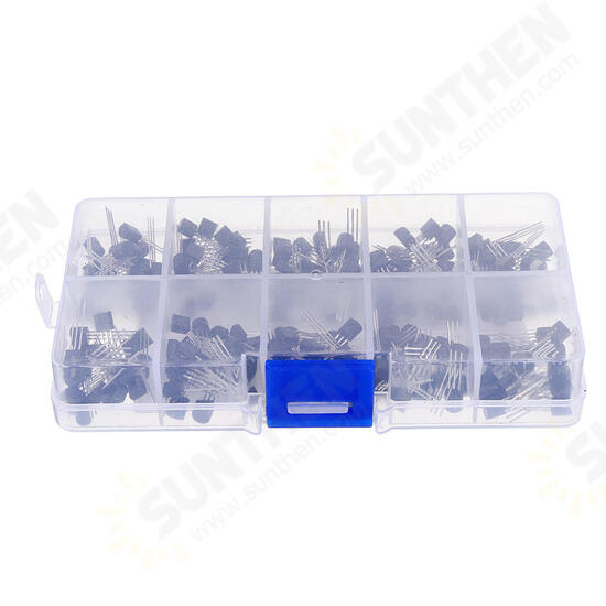 200pcs 10 Values 20 Each TO-92 Transistor Assortment Assorted Kit BC327 BC337 BC517 BC547 BC548 BC549 BC550 BC556 BC557 BC558