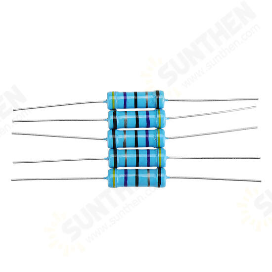 200pcs 3W 47R 47 ohm Metal Film Resistor 1% Error 3w DIP Color Ring Resistance