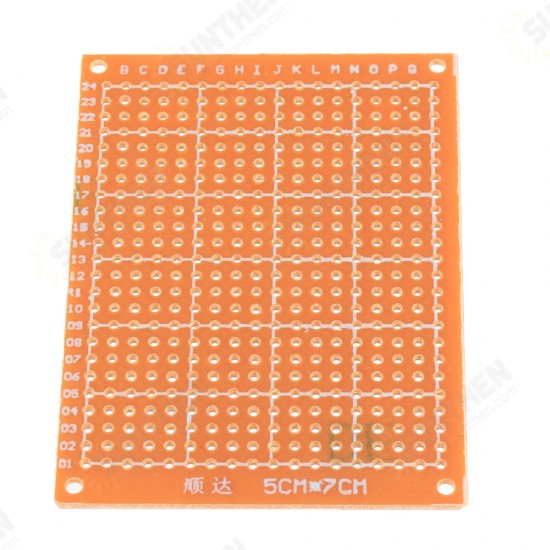 200pcs Universal PCB Board 5x7cm 2.54mm Hole Pitch DIY Prototype Paper Printed Circuit Board Panel Single Sided Board