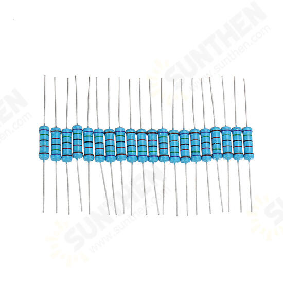 20pcs 2W 75KR Metal Film Resistor Resistance 1% 75K ohm Resistor