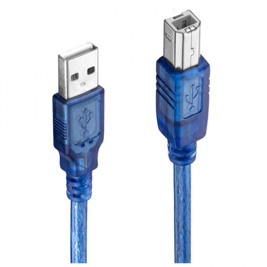 20pcs 30CM Blue USB 2.0 Type A Male to Type B Male Power Data Transmission Cable For