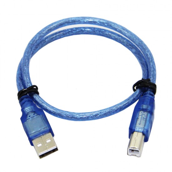 20pcs 30CM Blue USB 2.0 Type A Male to Type B Male Power Data Transmission Cable For