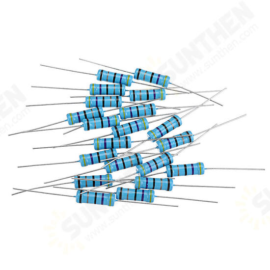 20pcs 3W 47R 47 ohm Metal Film Resistor 1% Error 3w DIP Color Ring Resistance