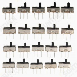 20pcs SS12D00G3 2 Position SPDT 1P2T 3 Pin PCB Panel Mini Vertical Slide Switch 20pcs SS12D00G3 2 Position SPDT 1P2T 3 Pin PCB Panel Mini Vertical Slide Switch