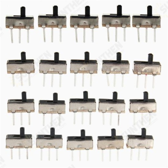 20pcs SS12D00G3 2 Position SPDT 1P2T 3 Pin PCB Panel Mini Vertical Slide Switch 20pcs SS12D00G3 2 Position SPDT 1P2T 3 Pin PCB Panel Mini Vertical Slide Switch