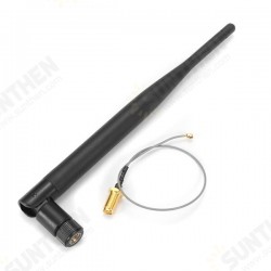 2.4GHz 6dBi 50ohm Wireless Wifi Omni Copper Dipole Antenna SMA To IPEX For Monitoring Router 195mm 2.4GHz 6dBi 50ohm Wireless Wifi Omni Copper Dipole Antenna SMA To IPEX For Monitoring Router 195mm