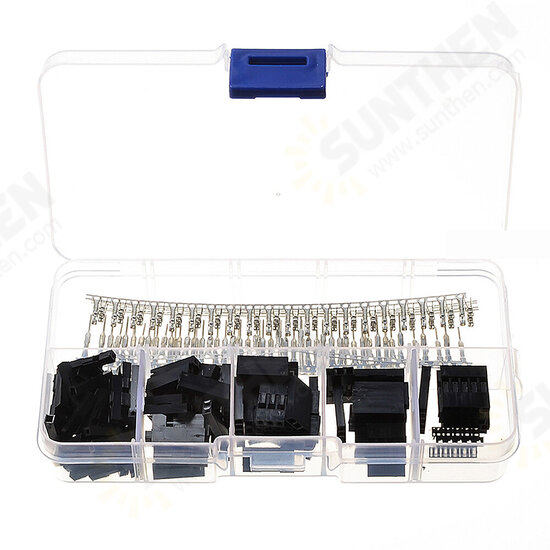 250pcs 2.54mm Dupont Jumper Wire Connector Crimp Male Pins Connect with Female Pin Head Terminal Housing Kit