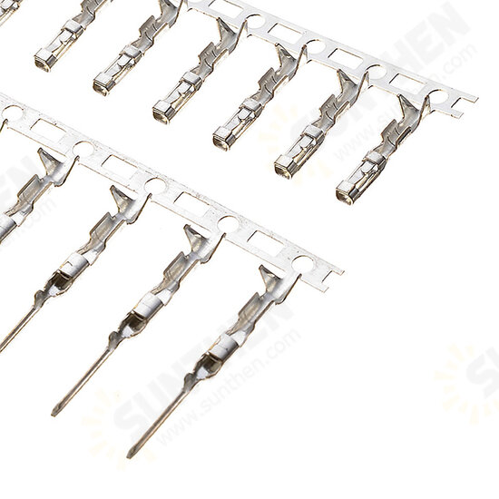 250pcs 2.54mm Dupont Jumper Wire Connector Crimp Male Pins Connect with Female Pin Head Terminal Housing Kit