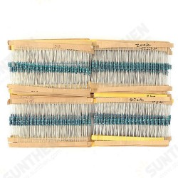 2600pcs 1/4W 1 Tolerance 130 Values Metal Film Resistors Assortment Kit Set 1R ohm-3M ohm for DIY Project Experiments 2600pcs 1/4W 1 Tolerance 130 Values Metal Film Resistors Assortment Kit Set 1R ohm-3M ohm for DIY Project Experiments