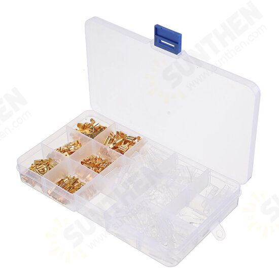 270pcs 2.8/4.8/6.3mm Golden Bare End Plug Spring Cold-Press Insulated Terminal Block Wire&Cable Connector Spade Terminal Kit Box 270pcs 2.8/4.8/6.3mm Golden Bare End Plug Spring Cold-Press Insulated Terminal Block Wire&Cable Connector Spade Terminal Kit Box