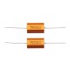 2pcs RX24 5W 200R 200RJ Metal Aluminum Case High Power Resistor Golden Metal Shell Case Heatsink Resistance Resistor