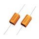 2pcs RX24 5W 200R 200RJ Metal Aluminum Case High Power Resistor Golden Metal Shell Case Heatsink Resistance Resistor