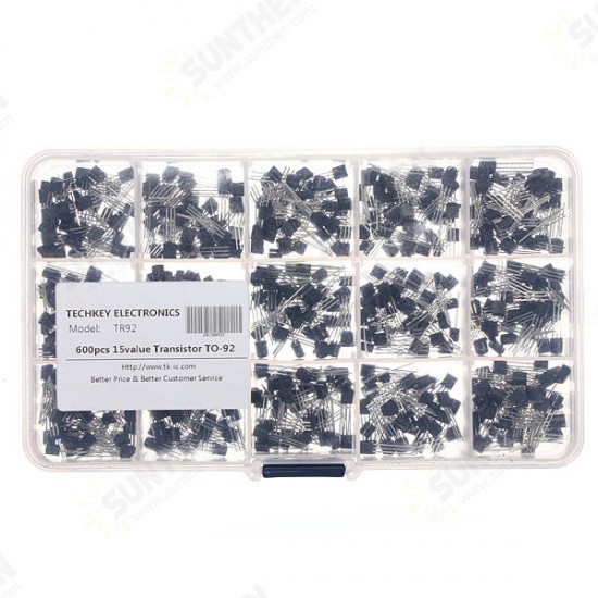 3 Set 600 Pcs 15 Value Transistor TO-92 Assortment Box Kit With Box 3 Set 600 Pcs 15 Value Transistor TO-92 Assortment Box Kit With Box