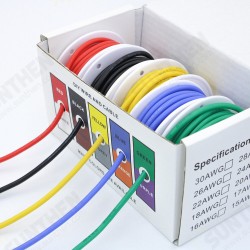 30AWG Flexible Silicone Wire and Cable 5 Colors in a Box Mixed Wire Tinned DIY High Quality Pure Copper Line 30AWG Flexible Silicone Wire and Cable 5 Colors in a Box Mixed Wire Tinned DIY High Quality Pure Copper Line