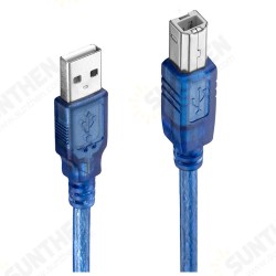 30CM Blue USB 2.0 Type A Male to Type B Male Power Data Transmission Cable For UN0 R3 MEGA 2560