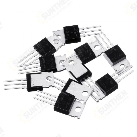 30Pcs IRF3205 IRF3205PBF MOSFET MOSFT 55V 98A 8mOhm 97.3nC TO-220 Transistor