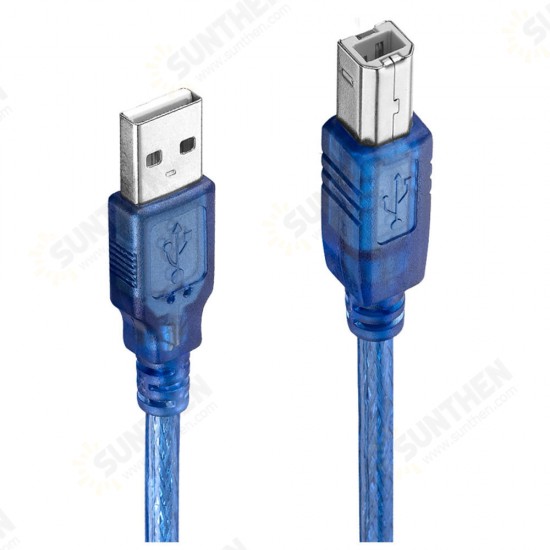 30pcs 30CM Blue USB 2.0 Type A Male to Type B Male Power Data Transmission Cable For UNO R3 MEGA 2560 30pcs 30CM Blue USB 2.0 Type A Male to Type B Male Power Data Transmission Cable For UNO R3 MEGA 2560
