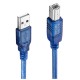 30pcs 30CM Blue USB 2.0 Type A Male to Type B Male Power Data Transmission Cable For UNO R3 MEGA 2560 30pcs 30CM Blue USB 2.0 Type A Male to Type B Male Power Data Transmission Cable For UNO R3 MEGA 2560