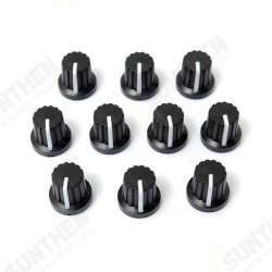 30pcs 6mm Shaft Hole Dia Plastic Threaded knurled Potentiometer Button Cap 30pcs 6mm Shaft Hole Dia Plastic Threaded knurled Potentiometer Button Cap