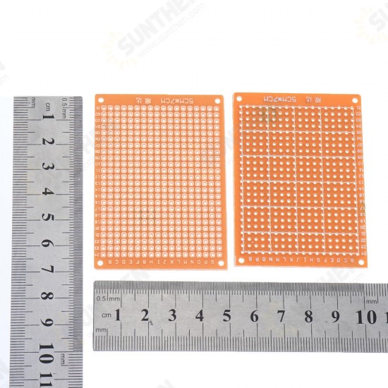 30pcs Universal PCB Board 5x7cm 2.54mm Hole Pitch DIY Prototype Paper Printed Circuit Board Panel Single Sided Board