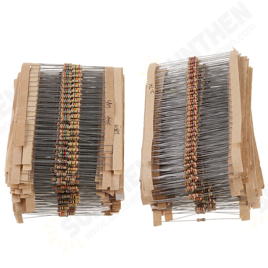 3120pcs 156 Values 1 -10M Ohm 1/4W 5% Carbon Film Resistors Assortment Kit Electronic Components