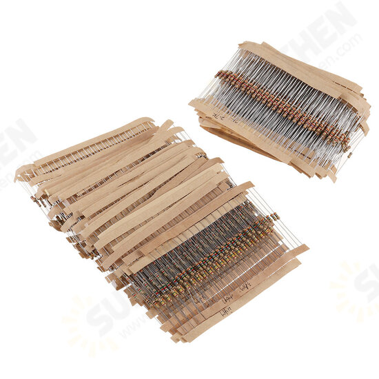 3120pcs 156 Values 1 -10M Ohm 1/4W 5% Carbon Film Resistors Assortment Kit Electronic Components