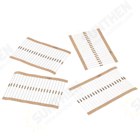 3120pcs 156 Values 1 -10M Ohm 1/4W 5% Carbon Film Resistors Assortment Kit Electronic Components