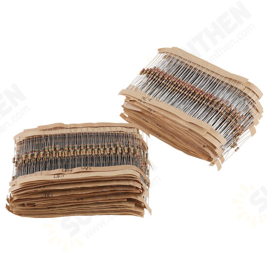 3120pcs 156 Values 1 -10M Ohm 1/4W 5% Carbon Film Resistors Assortment Kit Electronic Components