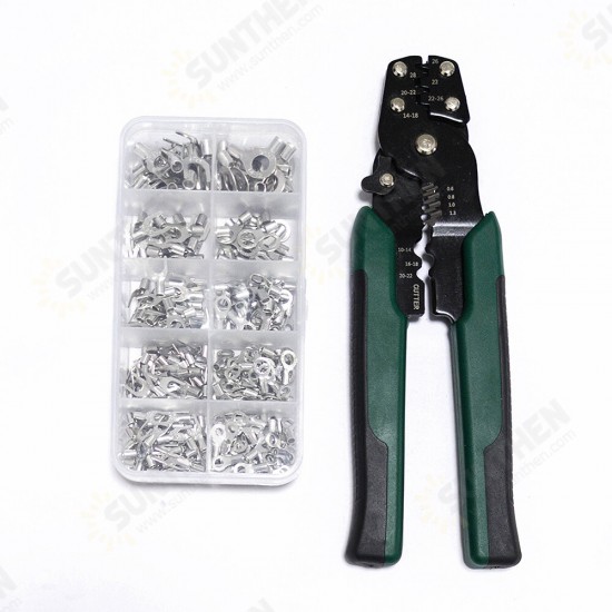 320PCS Crimp Terminal and Pliers Set 10 in 1 U Shaped O Shaped Cold Pressed Terminal Set Wire Connector Splicing Terminal Kit 320PCS Crimp Terminal and Pliers Set 10 in 1 U Shaped O Shaped Cold Pressed Terminal Set Wire Connector Splicing Terminal Kit
