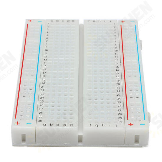 3Pcs 8.5x5.5cm 400 Tie Points 400 Holes Solderless Breadboard Bread Board