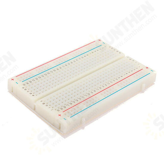 3Pcs 8.5x5.5cm 400 Tie Points 400 Holes Solderless Breadboard Bread Board