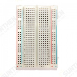 3Pcs 8.5x5.5cm 400 Tie Points 400 Holes Solderless Breadboard Bread Board 3Pcs 8.5x5.5cm 400 Tie Points 400 Holes Solderless Breadboard Bread Board