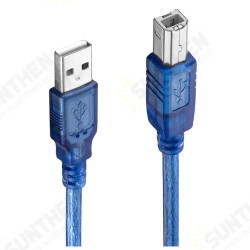3pcs 30CM Blue USB 2.0 Type A Male to Type B Male Power Data Transmission Cable For 3pcs 30CM Blue USB 2.0 Type A Male to Type B Male Power Data Transmission Cable For