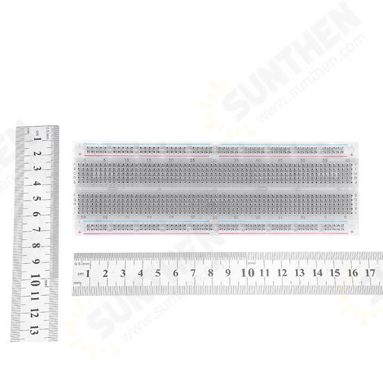 3pcs MB-102 MB102 Transparent Breadboard 830 Point Solderless PCB Bread Board Test Develop DIY