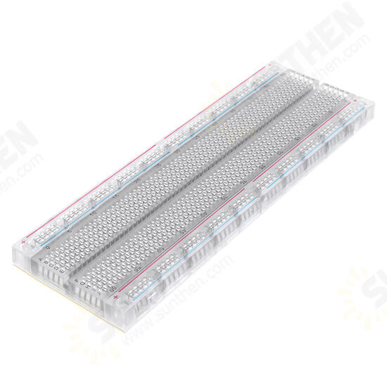 3pcs MB-102 MB102 Transparent Breadboard 830 Point Solderless PCB Bread Board Test Develop DIY