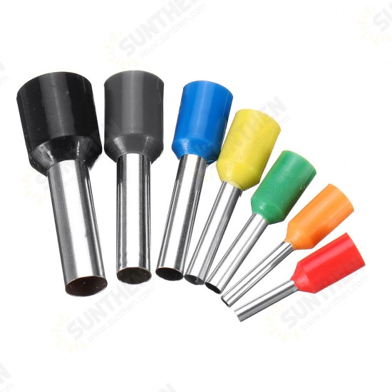 400pcs 8 Size 8 Color Wire Copper Crimp Connector Insulated Cord Pin End Terminal Kit Set 400pcs 8 Size 8 Color Wire Copper Crimp Connector Insulated Cord Pin End Terminal Kit Set