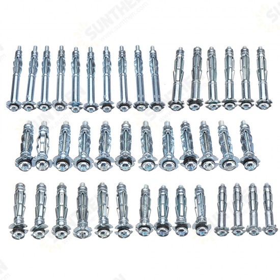 42Pcs M4*32-M6*65 Expansion Bolt Gypsum Board Expansion Screw Combination Kit