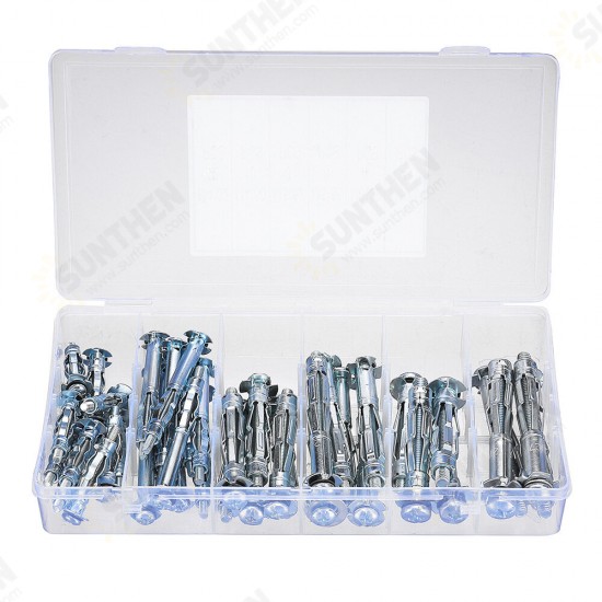 42Pcs M4*32-M6*65 Expansion Bolt Gypsum Board Expansion Screw Combination Kit