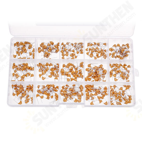 450pcs 15 Value Monolithic Capacitor Set 50v Multi-layer Assortment Box 10pf To 100nf Electronic Components Capacitor Kit