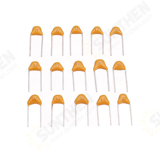 450pcs 15 Value Monolithic Capacitor Set 50v Multi-layer Assortment Box 10pf To 100nf Electronic Components Capacitor Kit