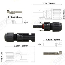 50PCS Solar Connector Male to Female Solar Plug Connector for Solar Panels and Photovoltaic Systems 50PCS Solar Connector Male to Female Solar Plug Connector for Solar Panels and Photovoltaic Systems
