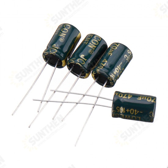 50Pcs 25V 470UF 8 x12MM High Frequency Low ESR Radial Electrolytic Capacitor
