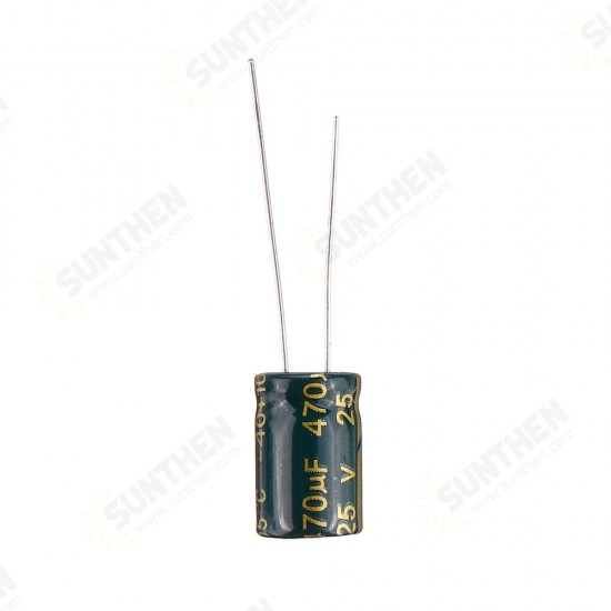 50Pcs 25V 470UF 8 x12MM High Frequency Low ESR Radial Electrolytic Capacitor