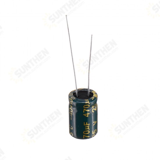 50Pcs 25V 470UF 8 x12MM High Frequency Low ESR Radial Electrolytic Capacitor