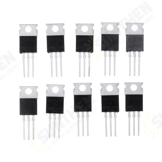 50Pcs IRF3205 IRF3205PBF MOSFET MOSFT 55V 98A 8mOhm 97.3nC TO-220 Transistor